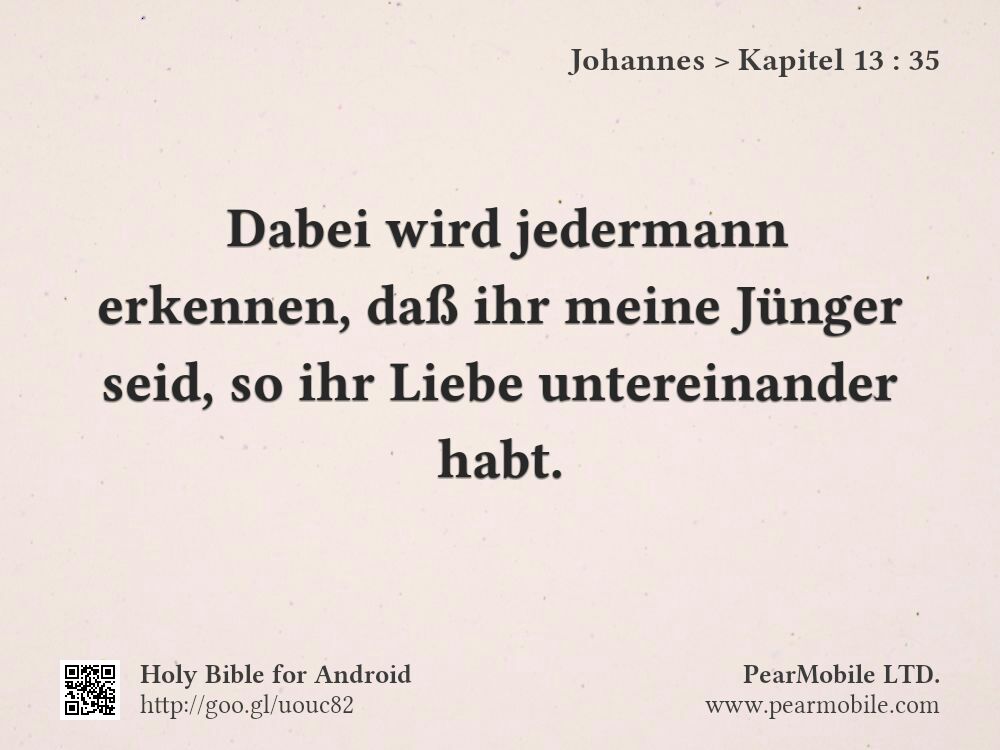 Johannes, Kapitel 13:35